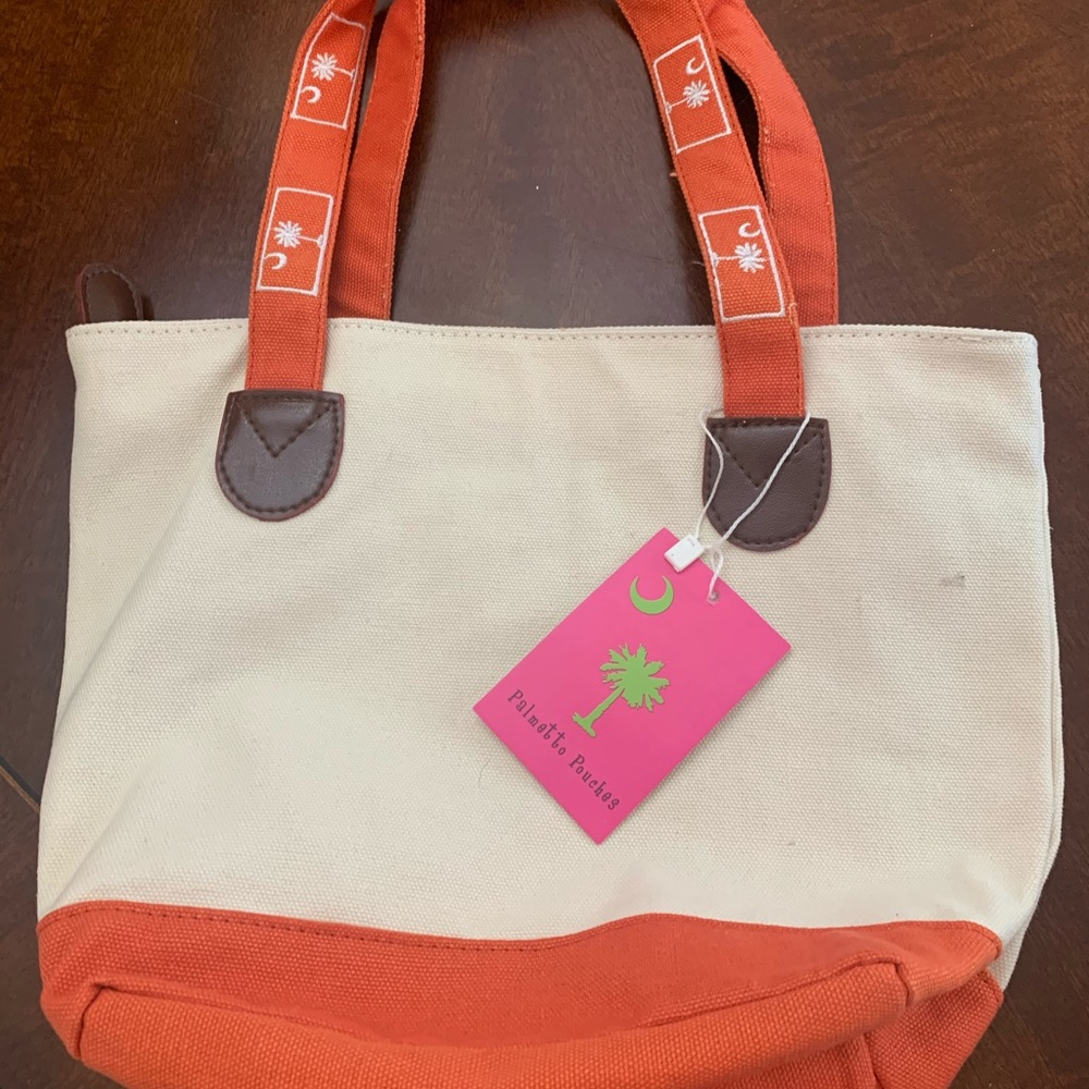 NWT. Clemson canvas tote bag
